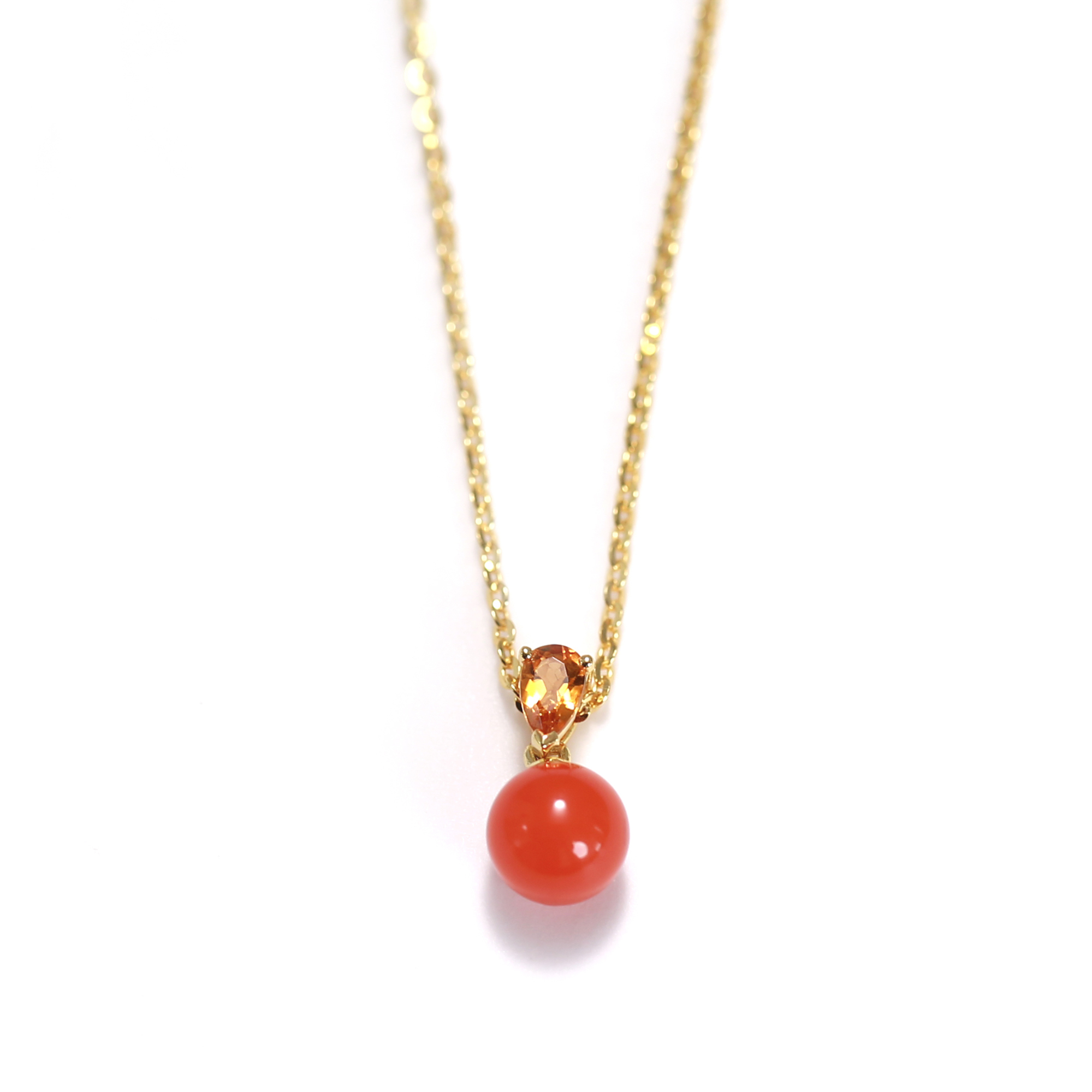 Tea Fruit Collection South Red Agate Nested Chain