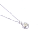 Shifang Collection 925 Silver Light Greenish White Hetian Jade Necklace 