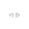 Premium Shifang Collection 925 Silver Light Greenish White Hetian Jade Earring Stud