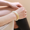 Hetian Jade Collection Hetian Sugar White Hetian Jade Bangle
