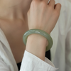 Hetian Jade Collection Hetian Jade Light Greenish White Jade Bangle