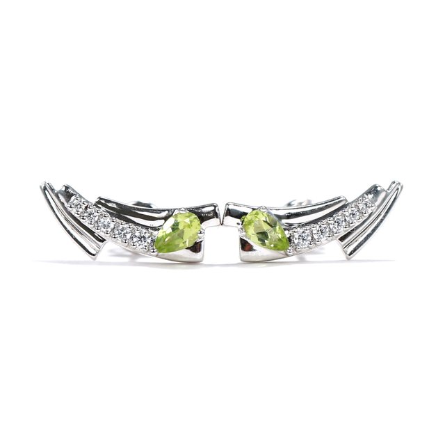 Spring Breeze Collection 925 Silver Peridot Earring Stud
