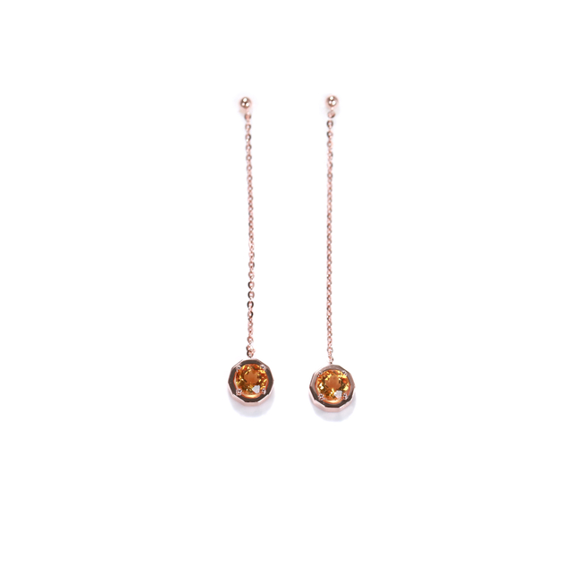 Shifang Collection Natural Crystal Earring（Long chain）