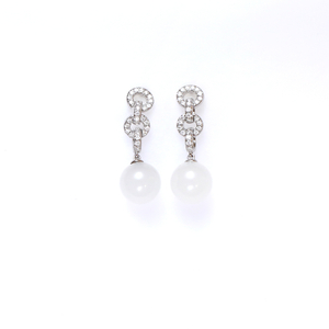 Morning Dew Collection Hetian Jade Earring(Nephrite）