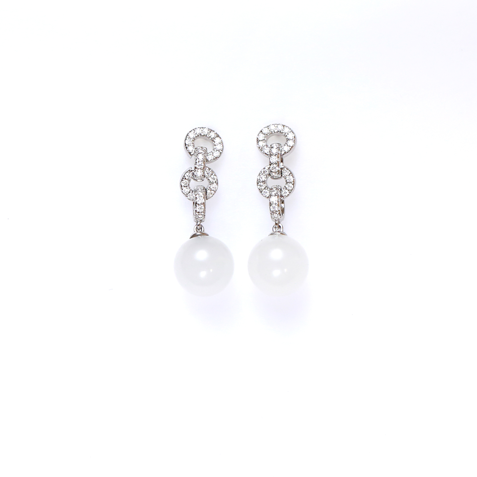 Morning Dew Collection Hetian Jade Earring(Nephrite）