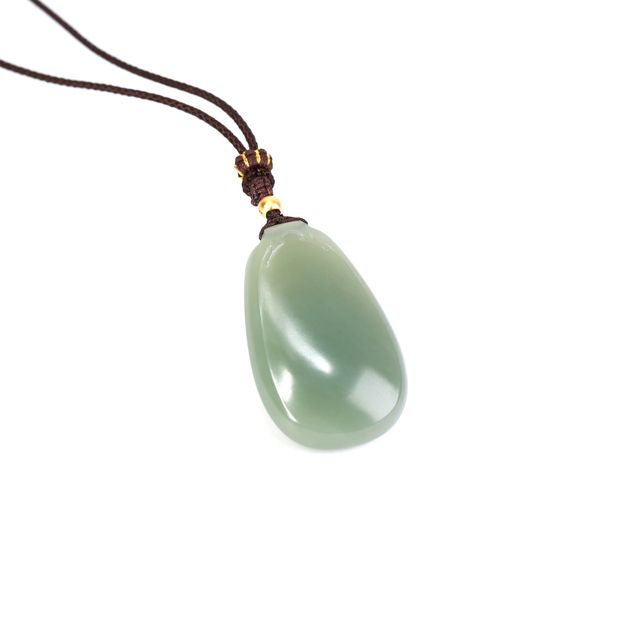 Hetian Jade Collection Hetian Jade Light Greenish White Jade Peace and Tranquility Plaques