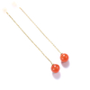 Tea Fruit Collection Silver Bright Gold-Plated South Red Agate Earring
