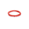 South Red Agate Collection Bead Bracelet (Vermilion Red)