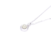 Shifang Collection 925 Silver Light Greenish White Hetian Jade Necklace 