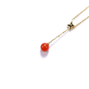 Tea Fruit Collection Silver Bright Gold-Plated South Red Agate Necklace