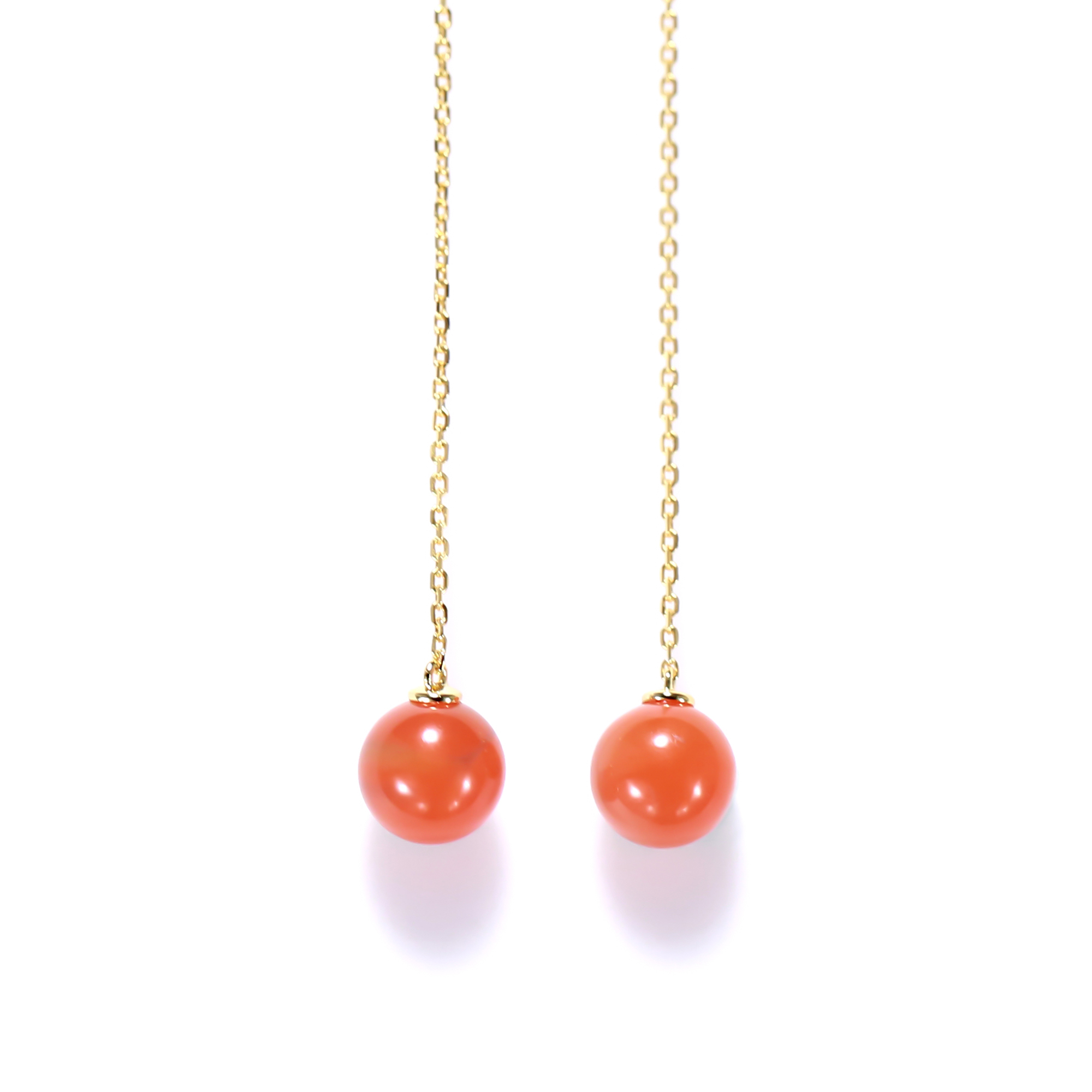 Tea Fruit Collection Silver Bright Gold-Plated South Red Agate Earring