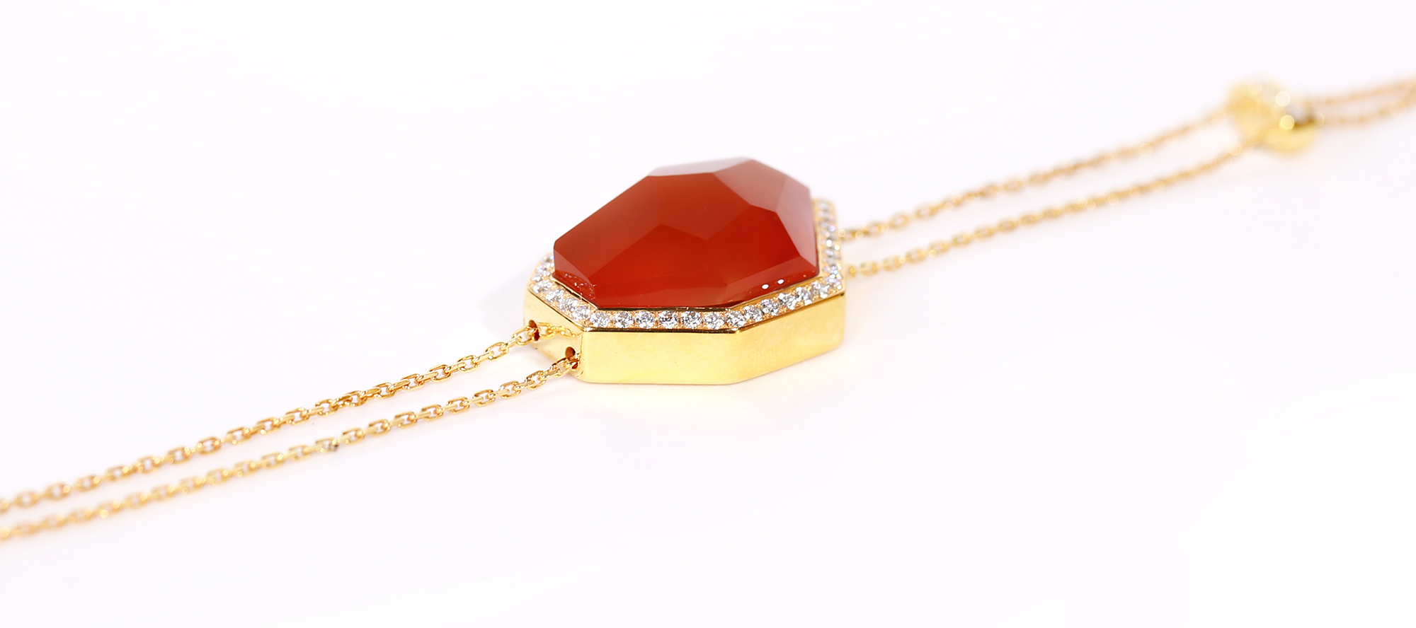 Sliding Stone South Red Agate Necklace