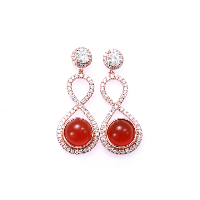 "8" Character Collection South Red Agate Earring