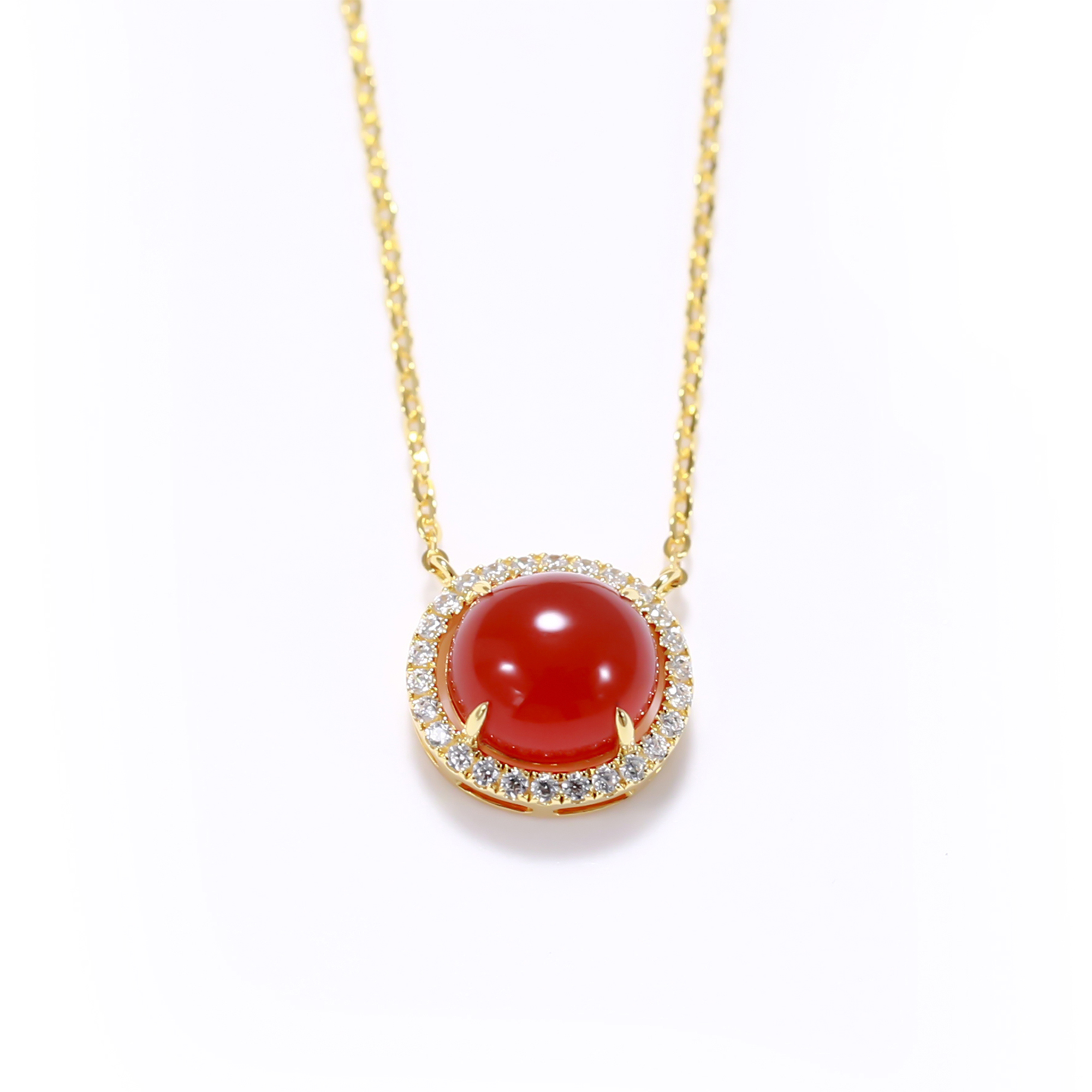 Morning Radiance Collection South Red Agate Necklace