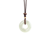 Hetian Jade Collection Hetian Jade Light Greenish White Jade Ping Buckle Pendant