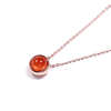 Tea Fruit Collection Silver Rose Gold-Plated South Red Agate Necklace