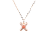 Yahao Collection South Red Agate Silver Rose Gold-Plated Letter Necklace