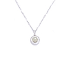 Shifang Collection 925 Silver Light Greenish White Hetian Jade Necklace 