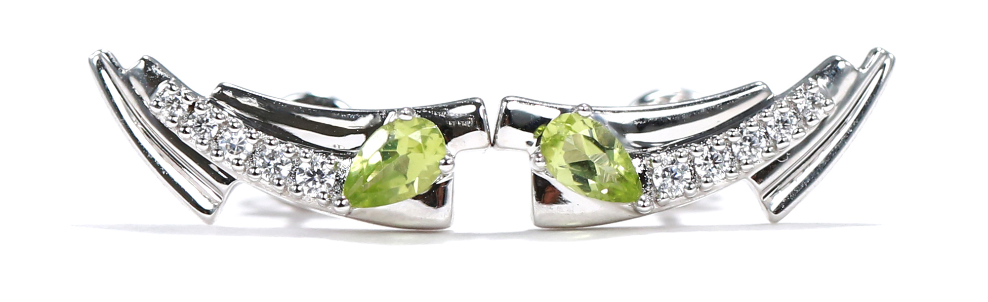 Spring Breeze Collection 925 Silver Peridot Earring Stud