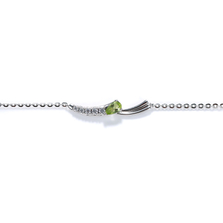 Spring Breeze Collection 925 Silver Peridot Bracelet