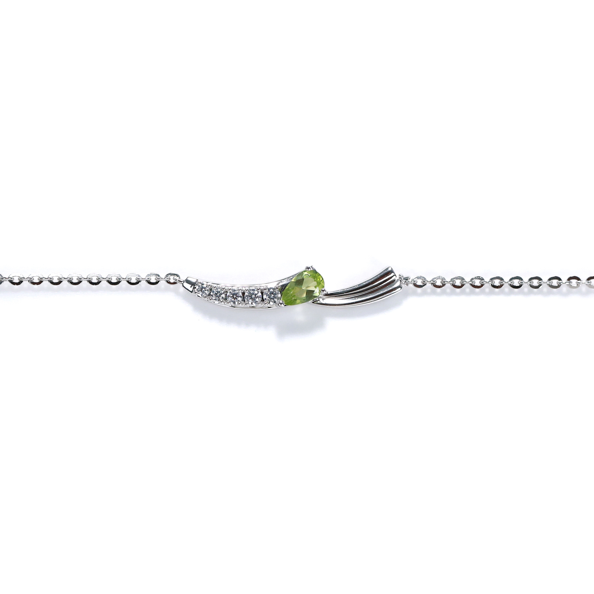 Spring Breeze Collection 925 Silver Peridot Bracelet