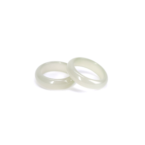 Hetian Jade Collection Hetian Jade Light Greenish White Jade Ring