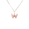 Yahao Collection South Red Agate Silver Rose Gold-Plated Letter Necklace
