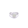 Premium Shifang Collection 925 Silver Light Greenish White Hetian Jade Ring