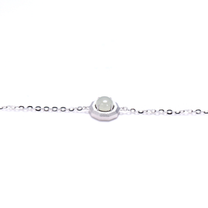 Premium Shifang Collection 925 Silver Light Greenish White Hetian Jade Bracelet