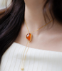 Sliding Stone South Red Agate Necklace
