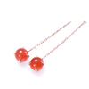 Tea Fruit Collection Silver Rose Gold-Plated South Red Agate Necklace