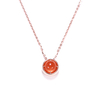 Tea Fruit Collection Silver Rose Gold-Plated South Red Agate Necklace