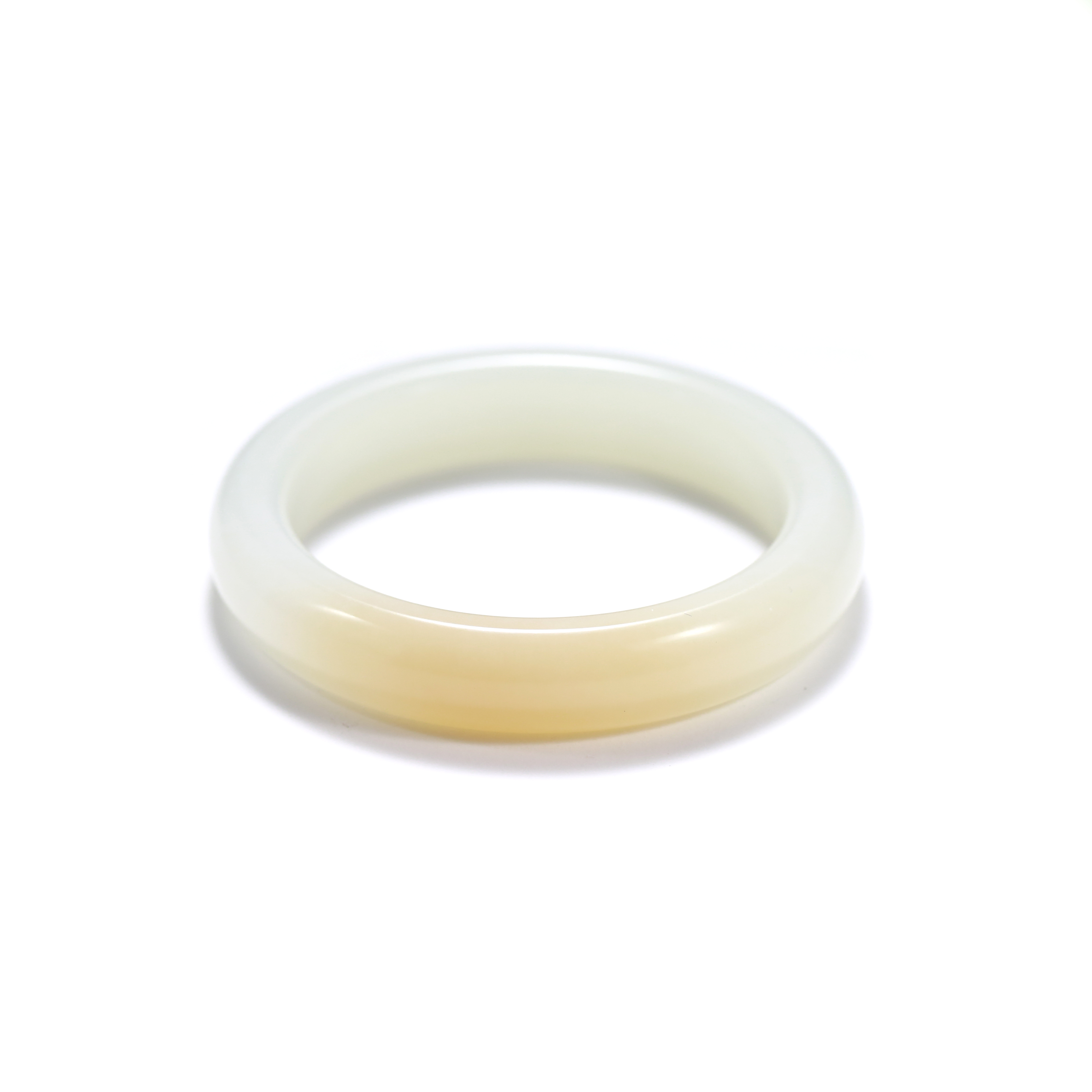 Hetian Jade Collection Hetian Sugar White Hetian Jade Bangle