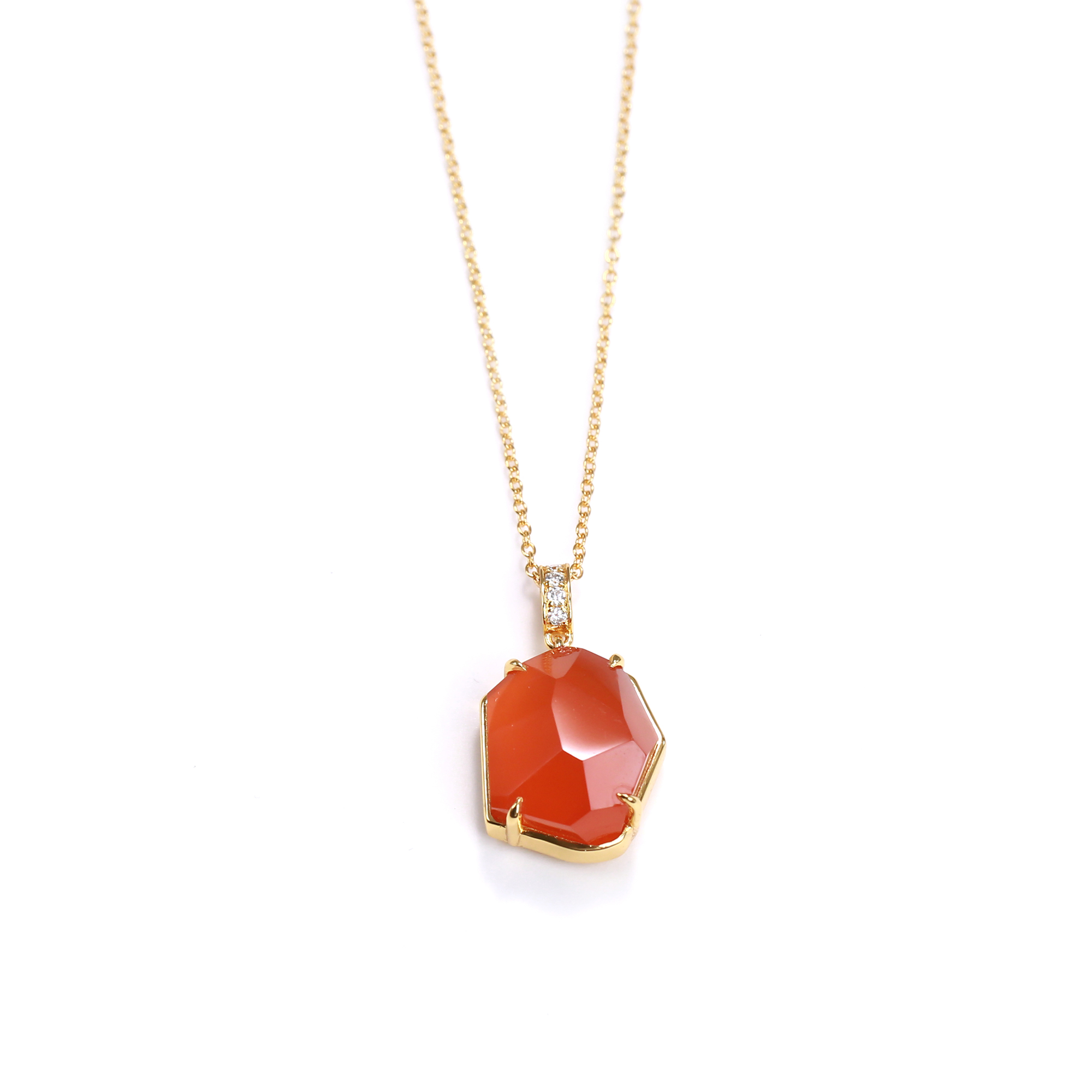 Bee Sharpness Collection South Red Agate Necklace