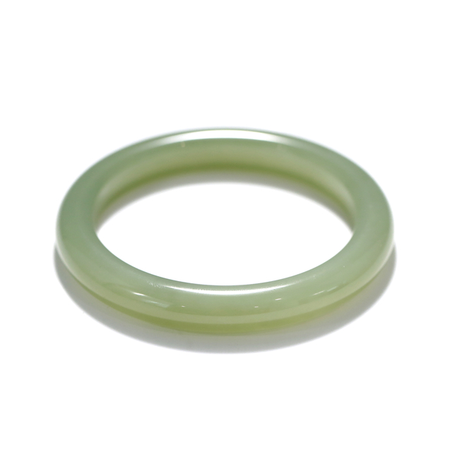 Hetian Jade Collection Hetian Jade Light Greenish White Jade Bangle