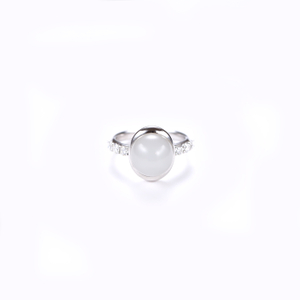 Morning Dew Collection Hetian Jade Ring(Nephrite）