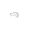 Premium Shifang Collection 925 Silver Light Greenish White Hetian Jade Ring