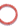 South Red Agate Collection Bead Bracelet (Cherry Blossom Pink)