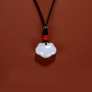 Hetian Jade Collection Hetian Jade White Safety Lock Pendant