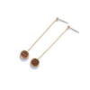 Shifang Collection Tiger's Eye 925 Silver Gold-Plated Earrings