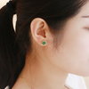 Shifang Collection Malachite 925 Silver Gold-Plated Earring Stud 