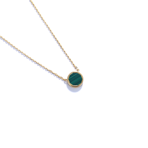 Shifang Collection Malachite 925 Silver Gold-Plated Necklace