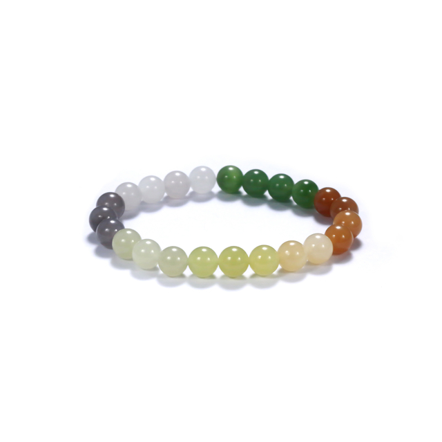 Hetian Jade Collection Multi-Stone Mixed Hetian Jade Beaded Bracelet