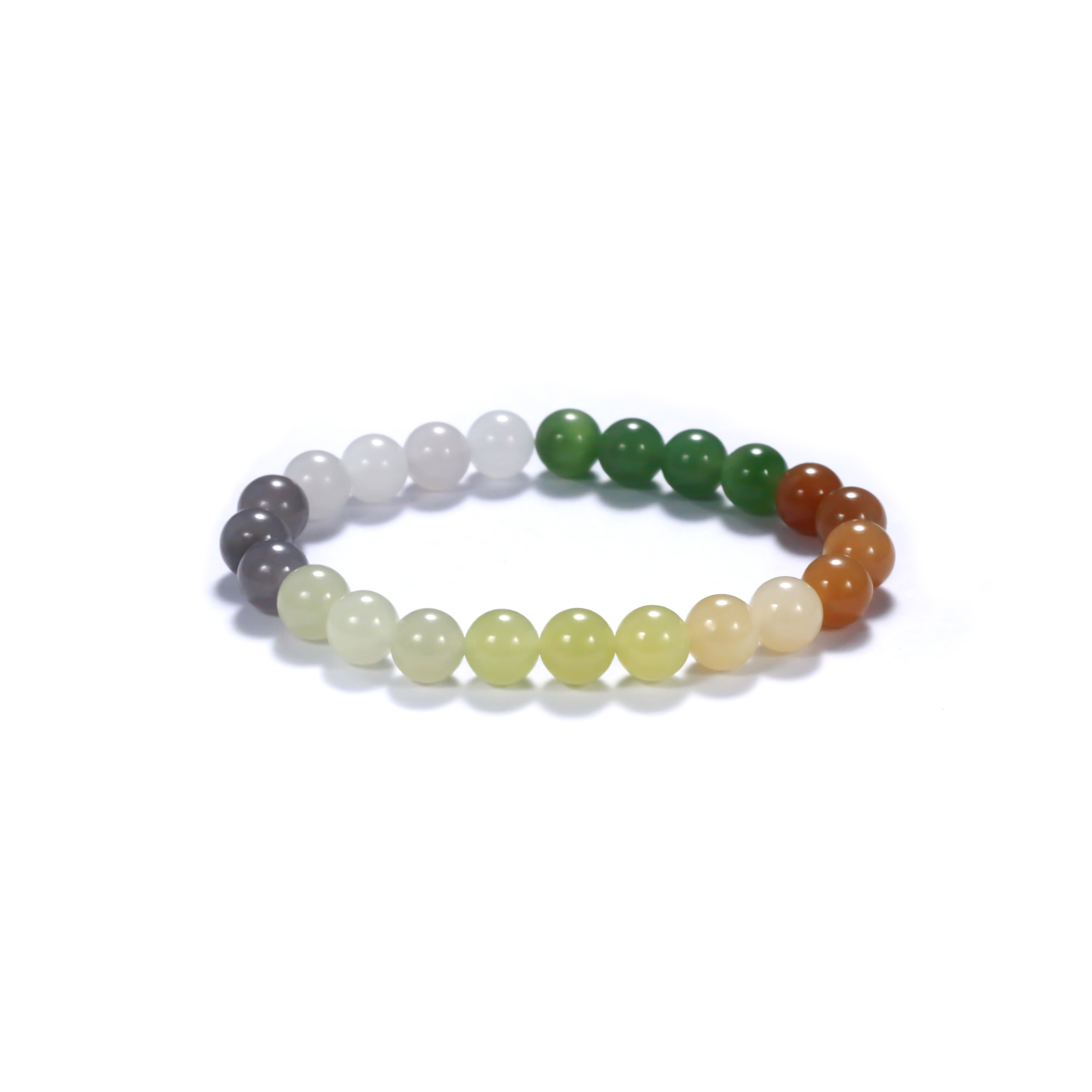 Hetian Jade Collection Multi-Stone Mixed Hetian Jade Beaded Bracelet