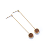 Shifang Collection Tiger's Eye 925 Silver Gold-Plated Earrings