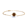 Shifang Collection Tiger's Eye 925 Silver Gold-Plated Bracelet