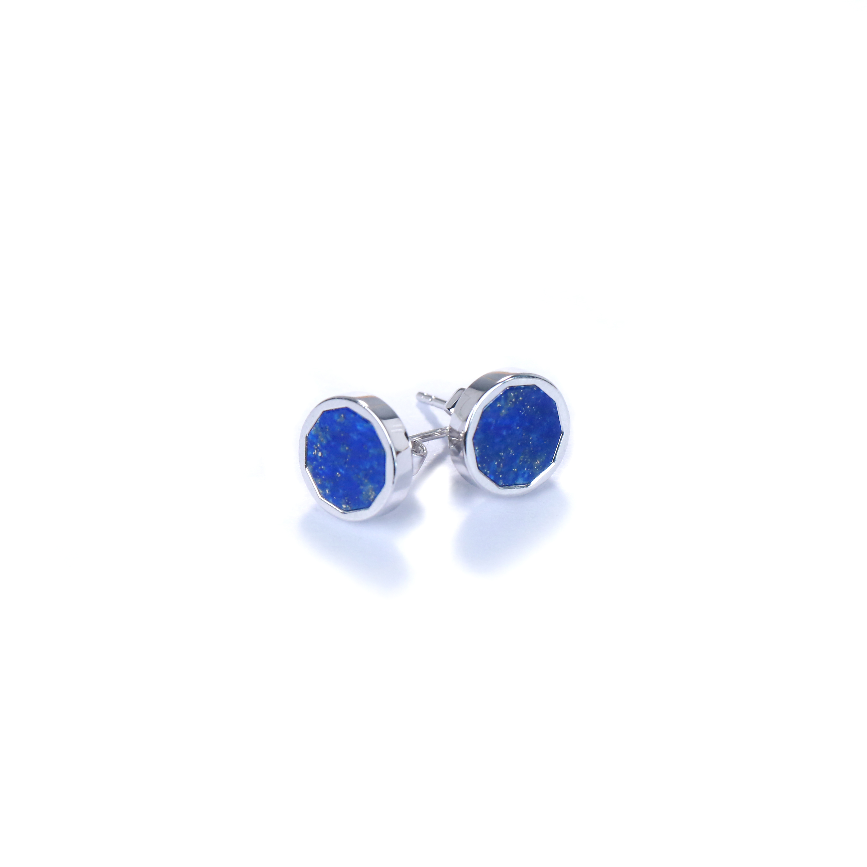 Shifang Collection Lapis Lazuli 925 Silver Earring Stud