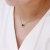 Shifang Collection Malachite 925 Silver Gold-Plated Necklace