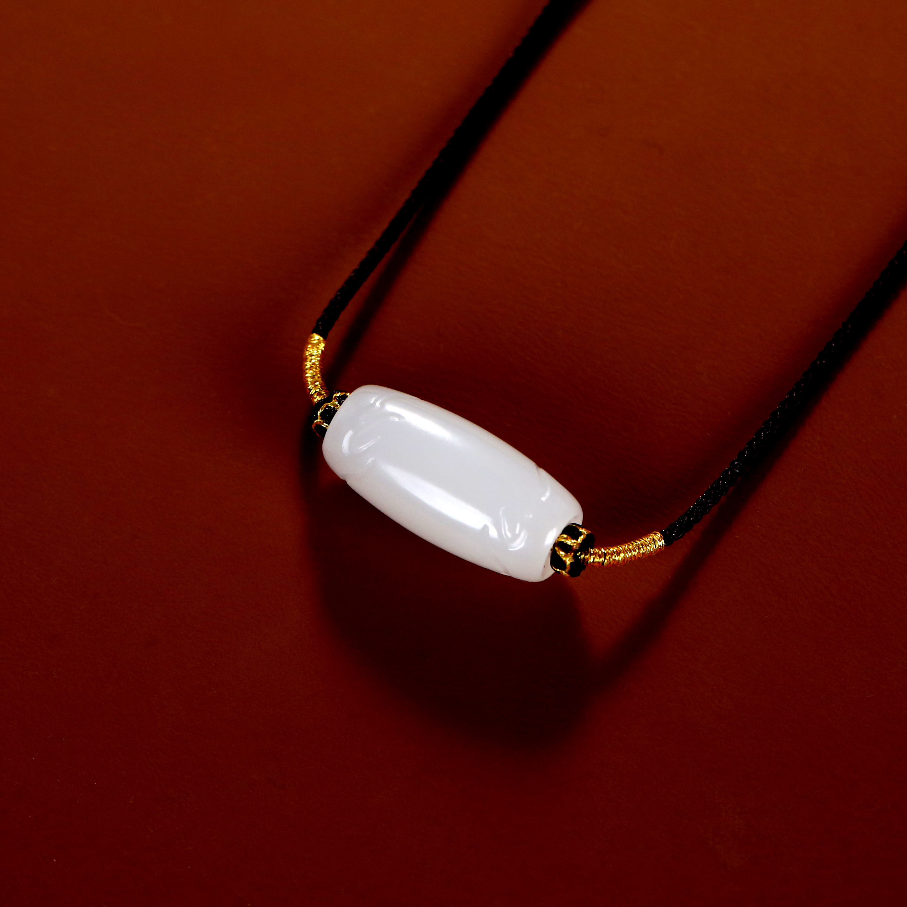 Hetian Jade Collection Hetian Jade Five Elements White Jade Tube Pendant