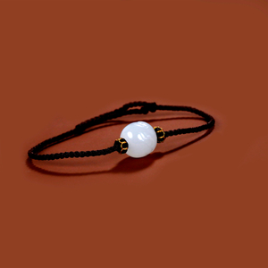 Hetian Jade Collection Hetian Jade White Jade Five Elements Bracelet